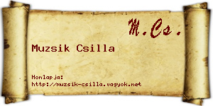 Muzsik Csilla névjegykártya